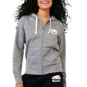 Roots Zip Up Hoodie XS Gray Salt Pepper Canada